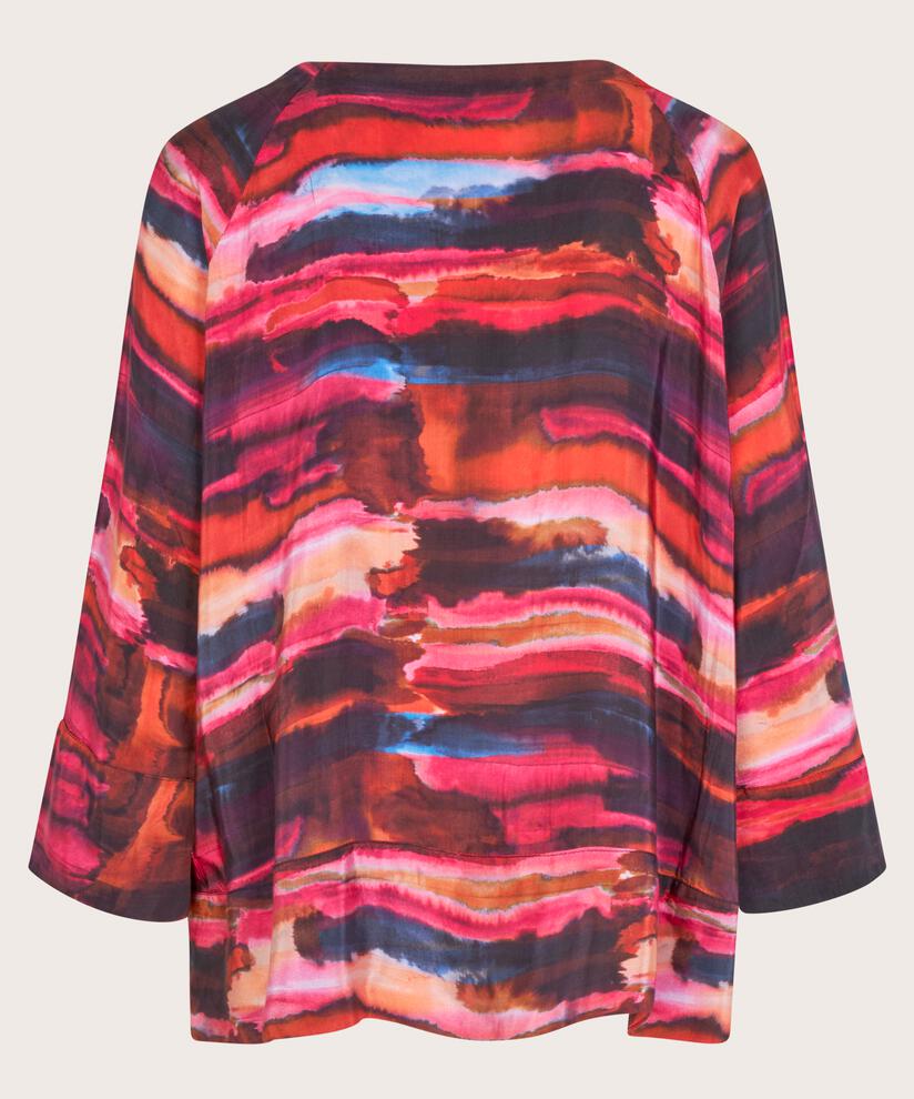 Blouse En Viscose À Col V, Sun Tomato