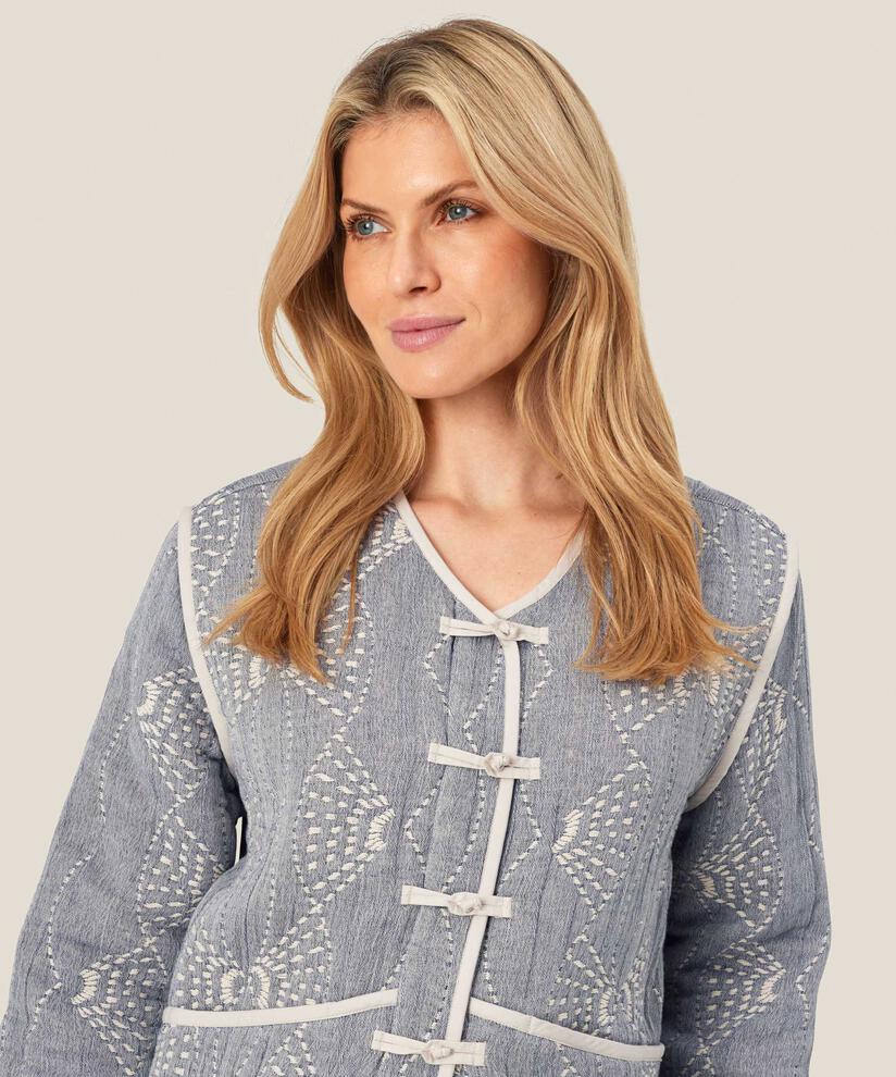 veste avec motif brodé et détails de boutons, Sargasso mel.