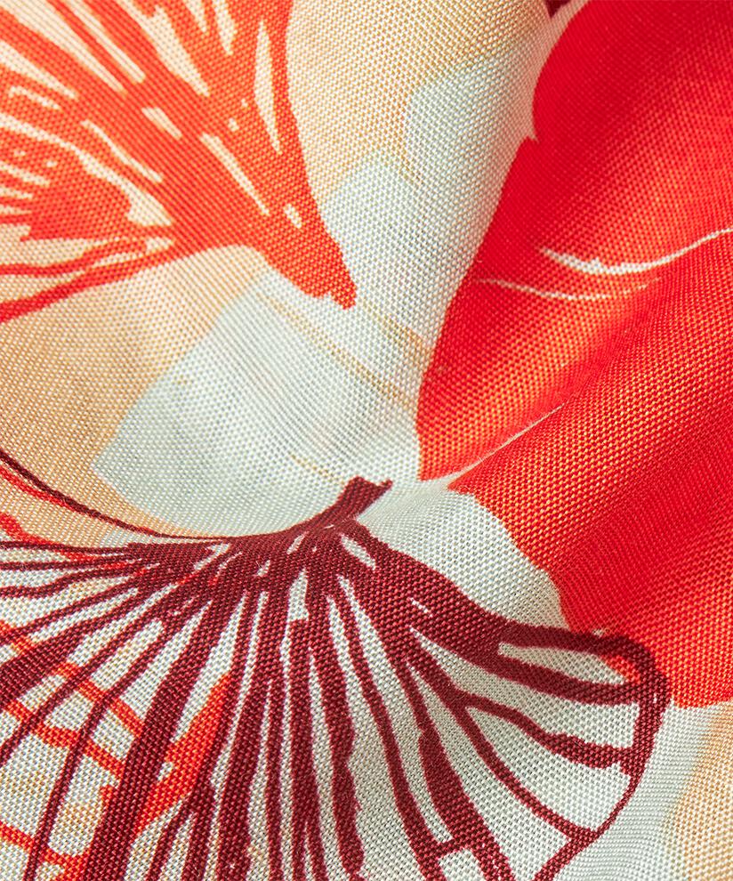 pantalon en viscose à motif avec taille élastiquée, Poinciana