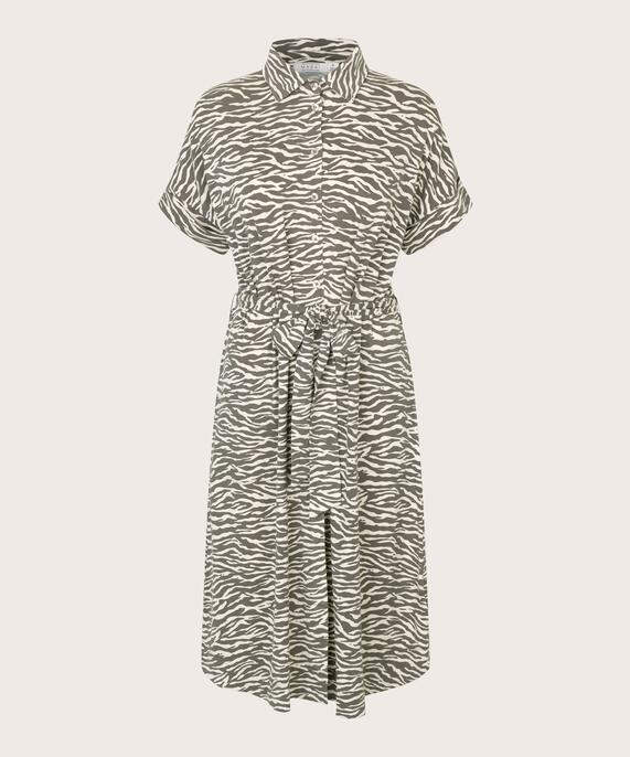 robe chemise en jersey avec lien amovible, Raven