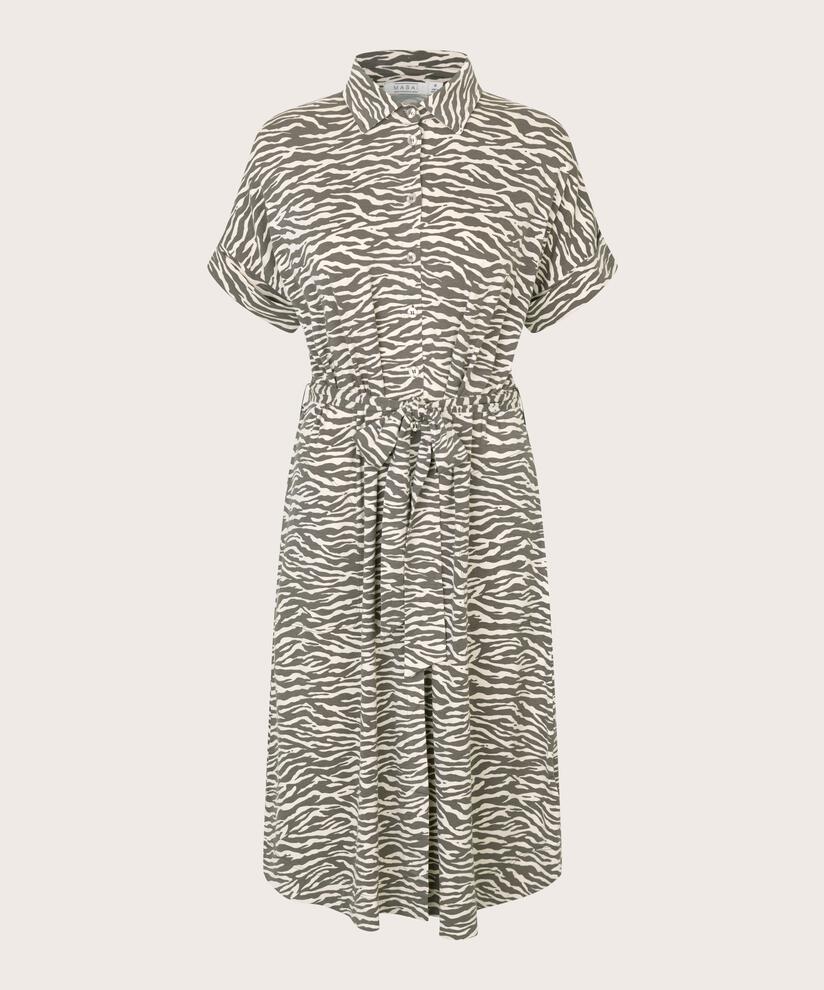 robe chemise en jersey avec lien amovible, Raven