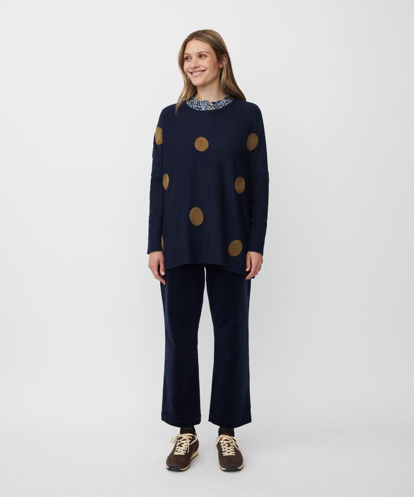 Pull Oversize À Manches Étroites, Navy Blazer