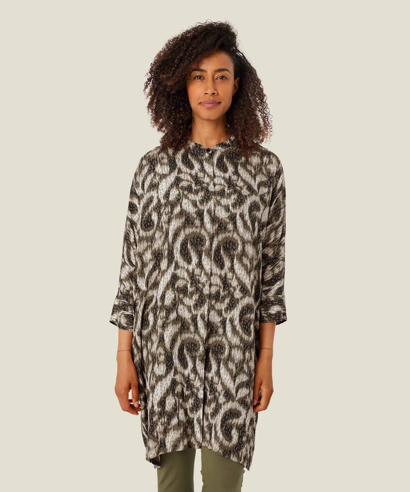 robe chemise à motif en viscose, Sea Turtle