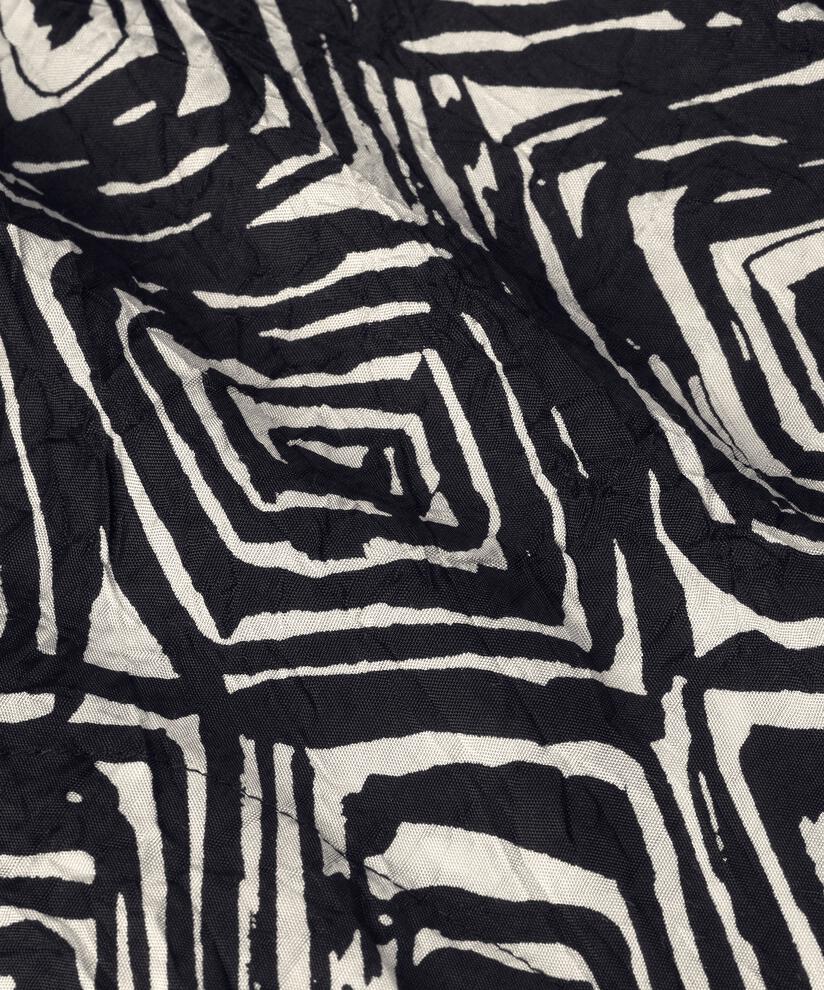 robe en viscose imprimée avec décolleté en V profond, Black