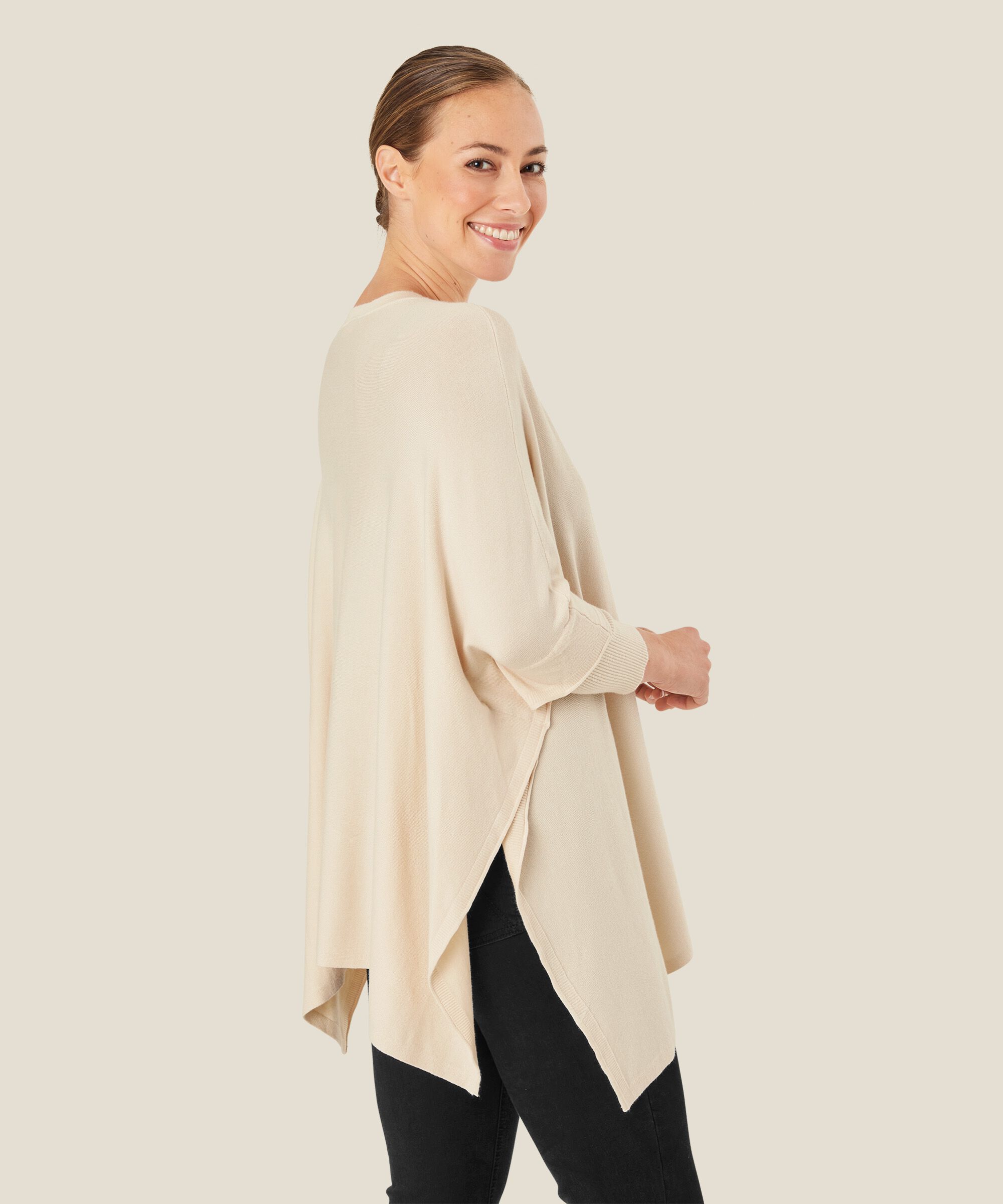 pull en maille oversize à manches étroites, Whitecap