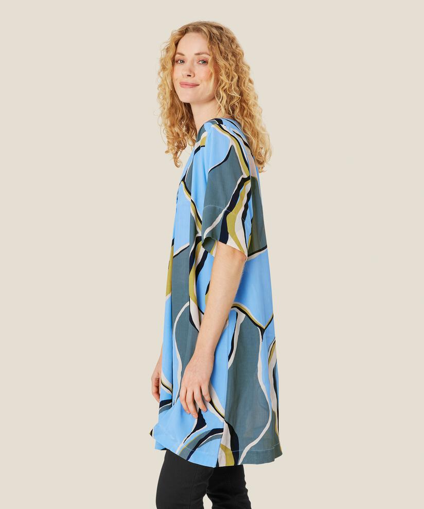 tunique en viscose avec col en V et plis sur le devant, Oasis