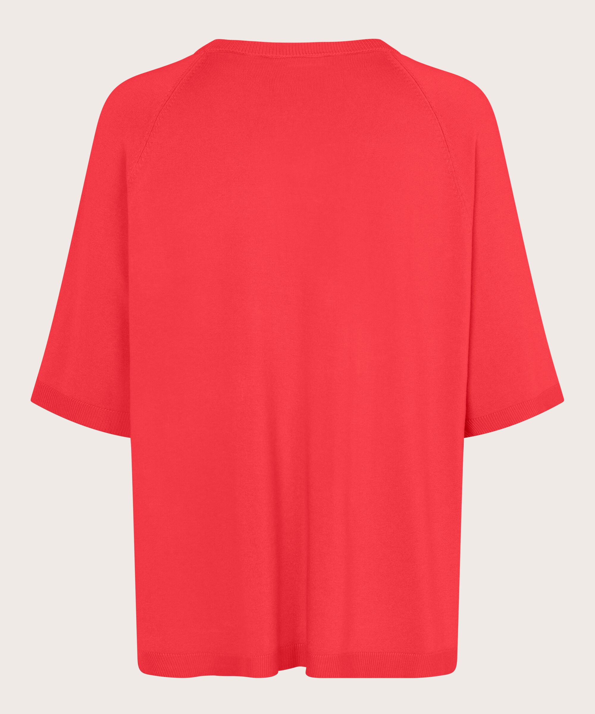 pull en maille à manches courtes et col rond, Hibiscus