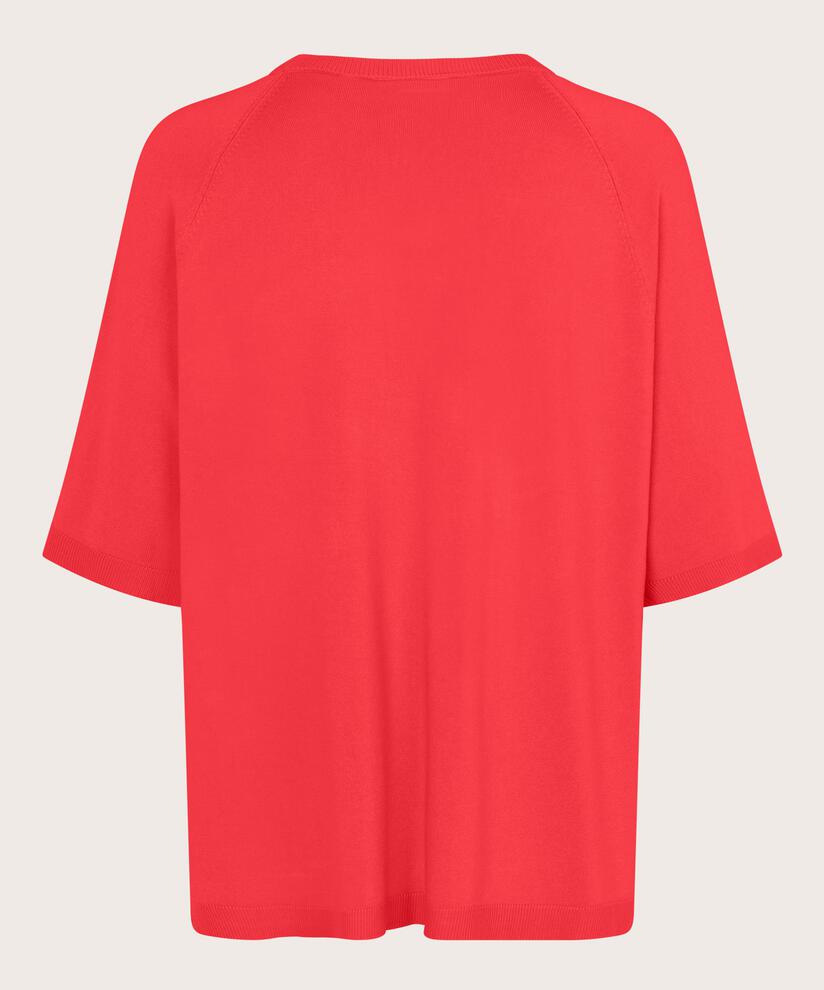 pull en maille à manches courtes et col rond, Hibiscus