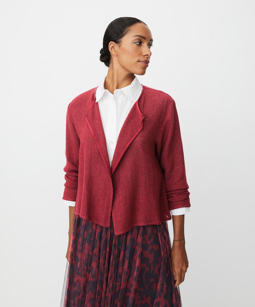 Veste Courte En Bouclé, Tawny Port