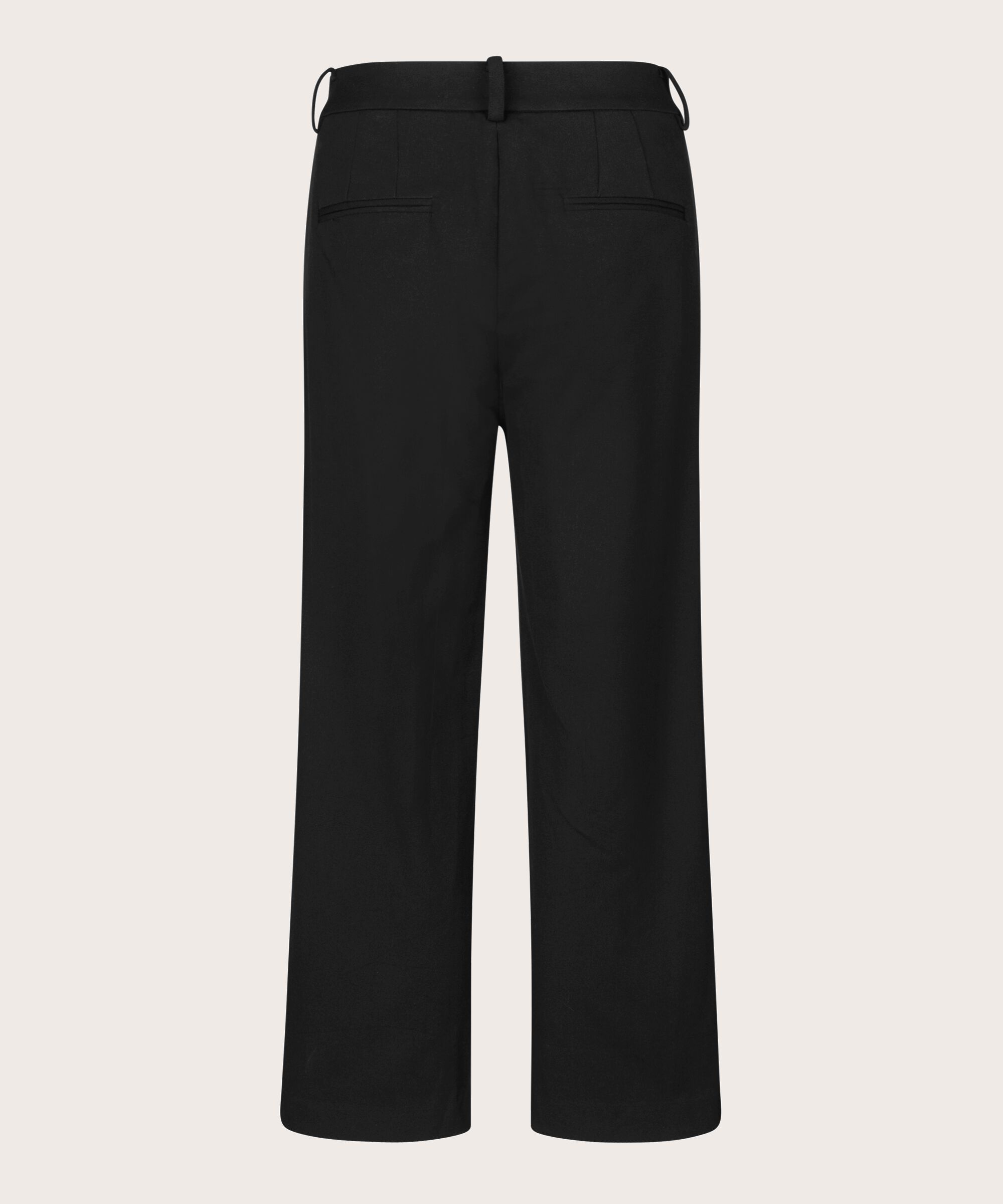 pantalon en coton épais avec poches fendues, Black