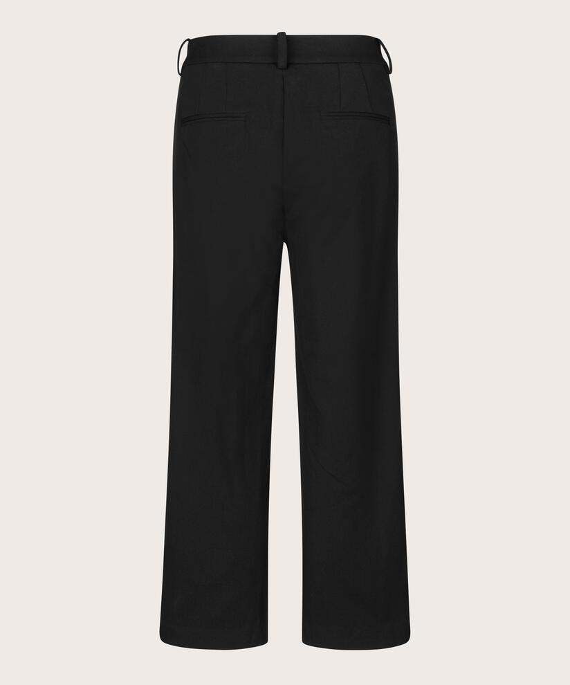 pantalon en coton épais avec poches fendues, Black