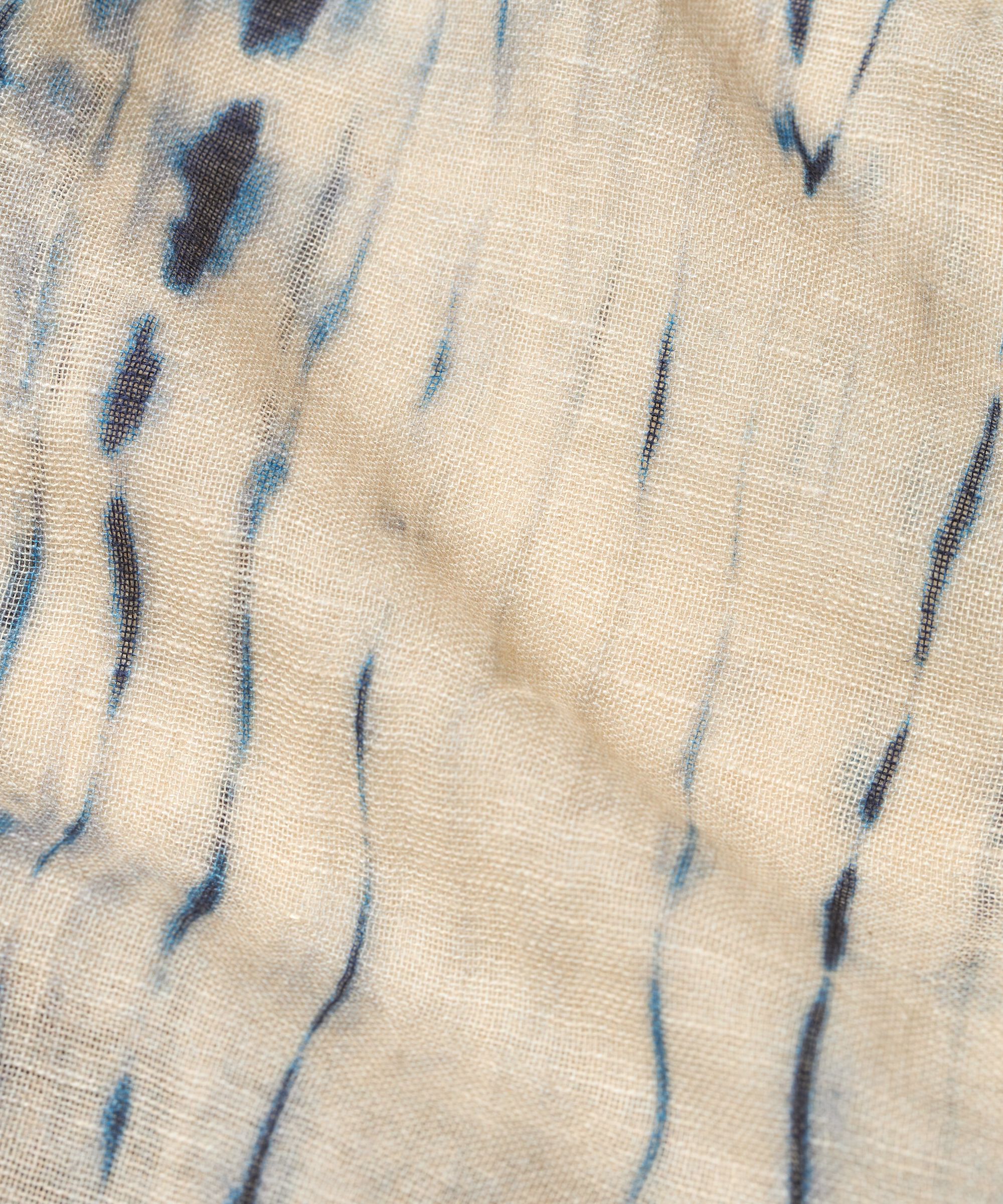 écharpe en mélange de lin à motifs, Mood Indigo