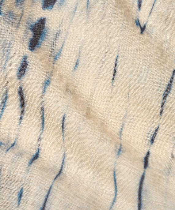 écharpe en mélange de lin à motifs, Mood Indigo