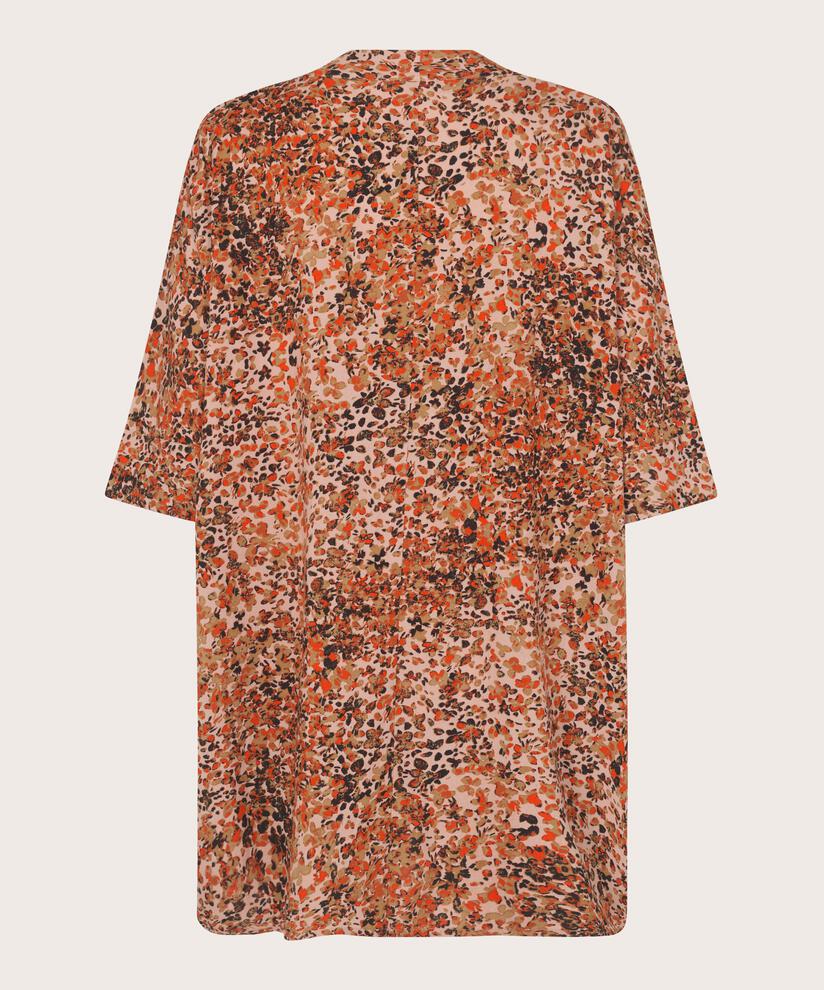 tunique à motif en satin viscose, Misty Rose