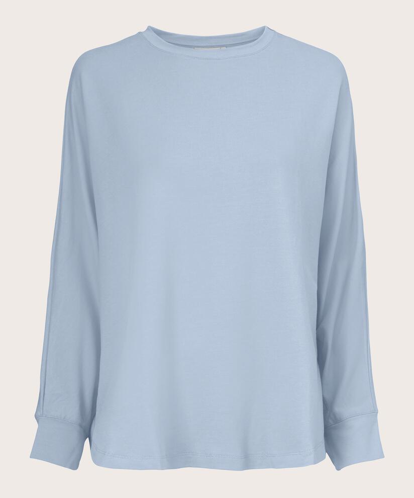 top en jersey doux à manches chauve-souris, Blue Fog