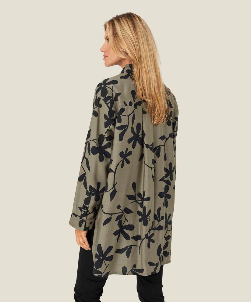 chemise en viscose à imprimé fleurs, Vetiver