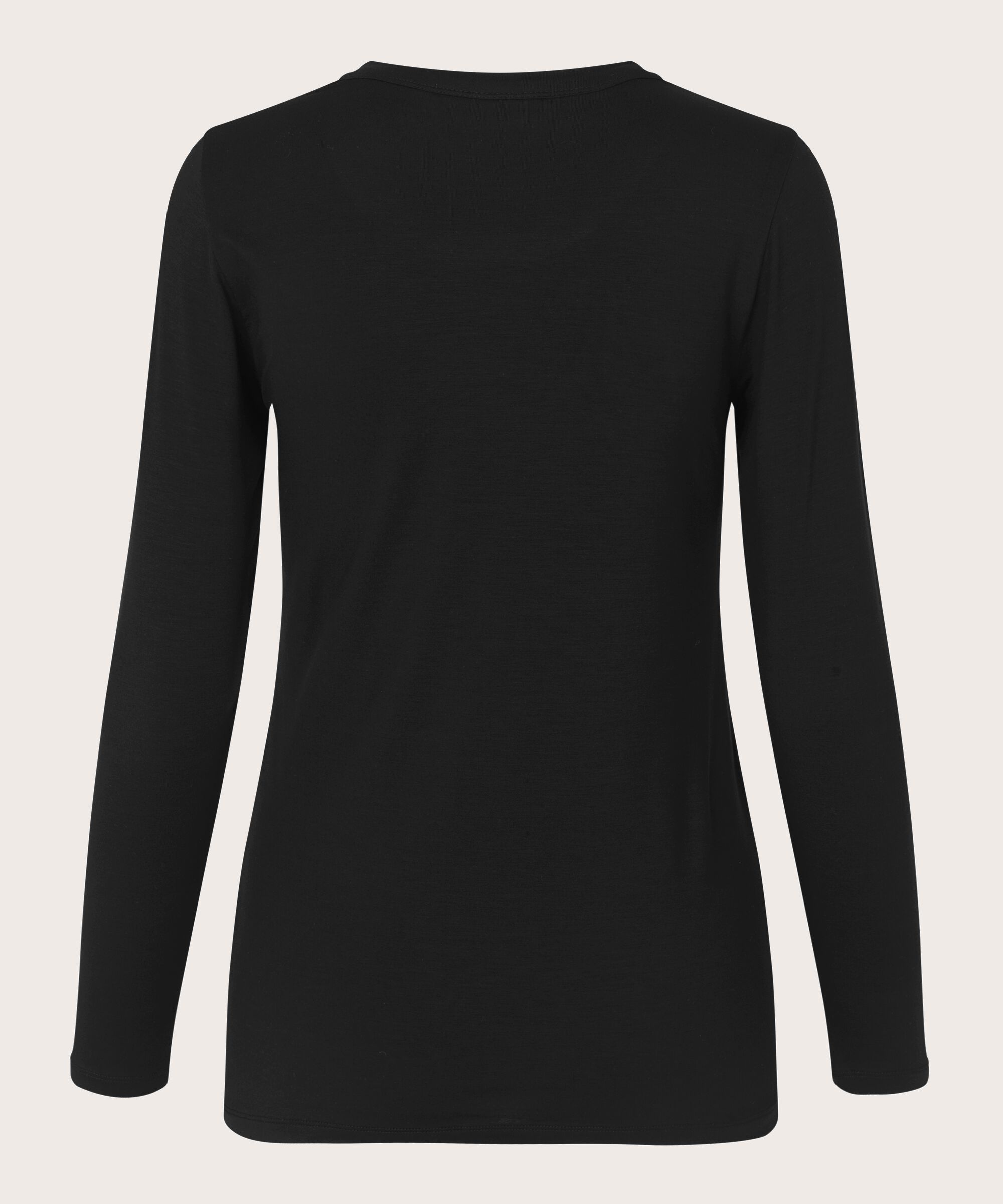 Top En Jersey À Col Rond, Black