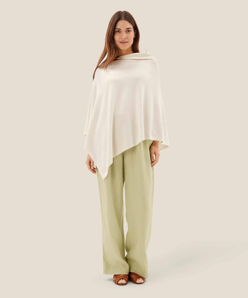 poncho tricoté avec bas asymétrique, Jet Stream