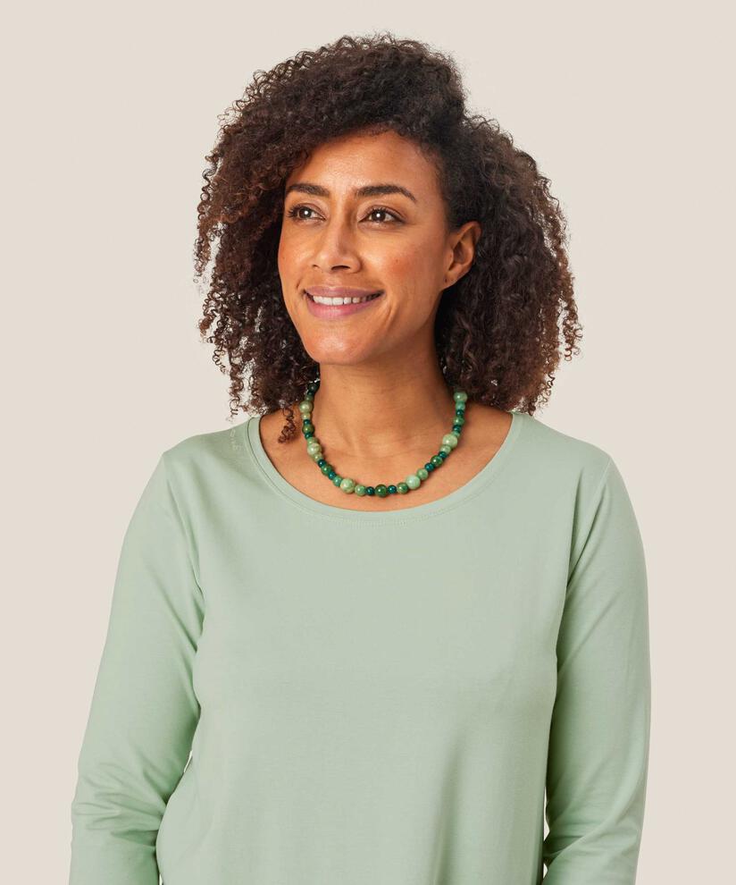 collier avec pierres vertes, Frosty Green