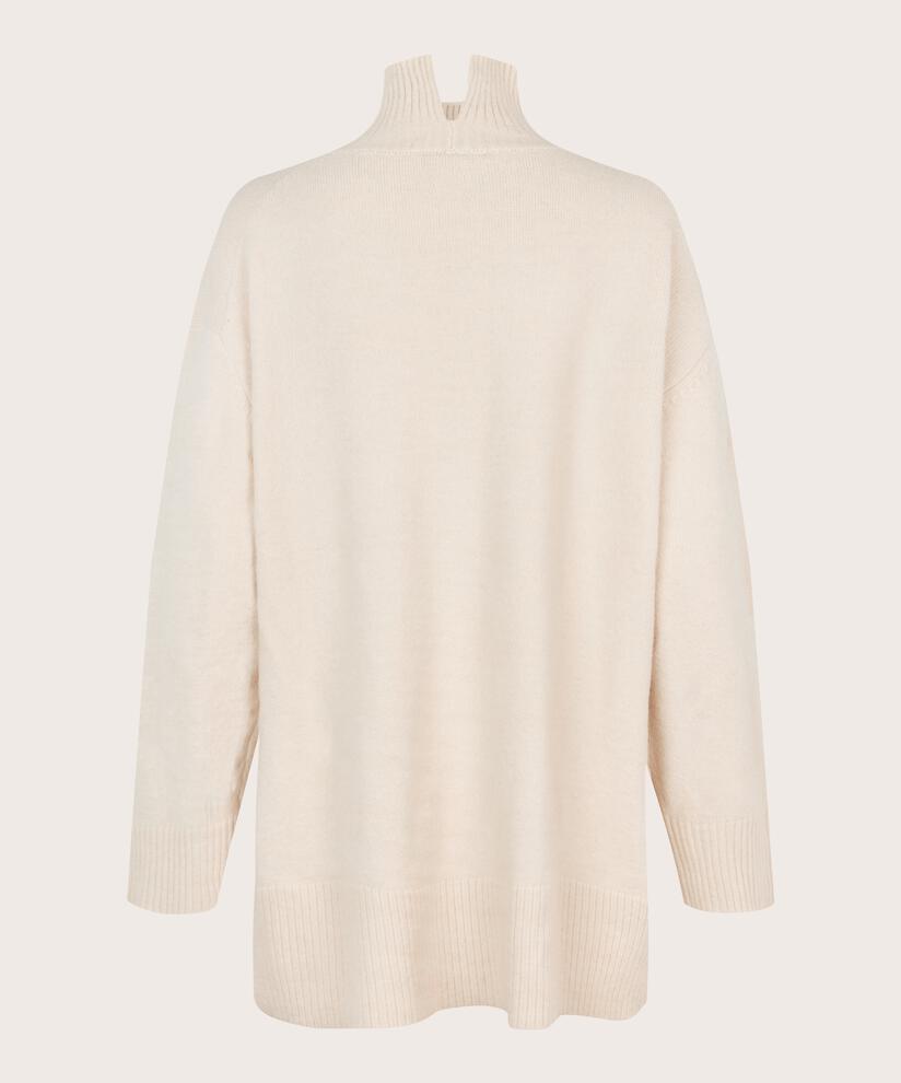 pull avec col roulé et fente latérale, Whitecap