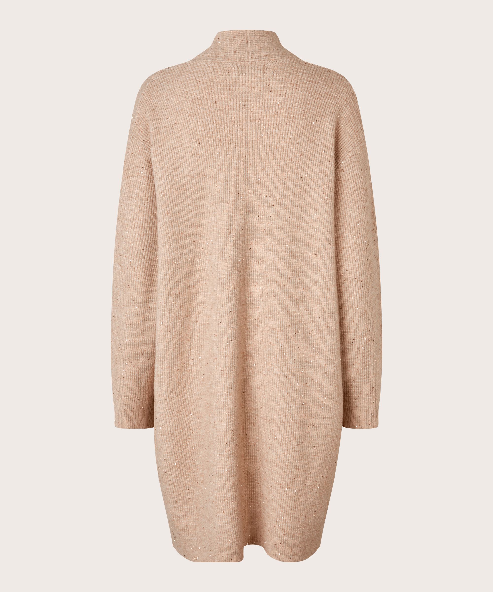 cardigan en laine mélangée avec paillettes, Bisquit