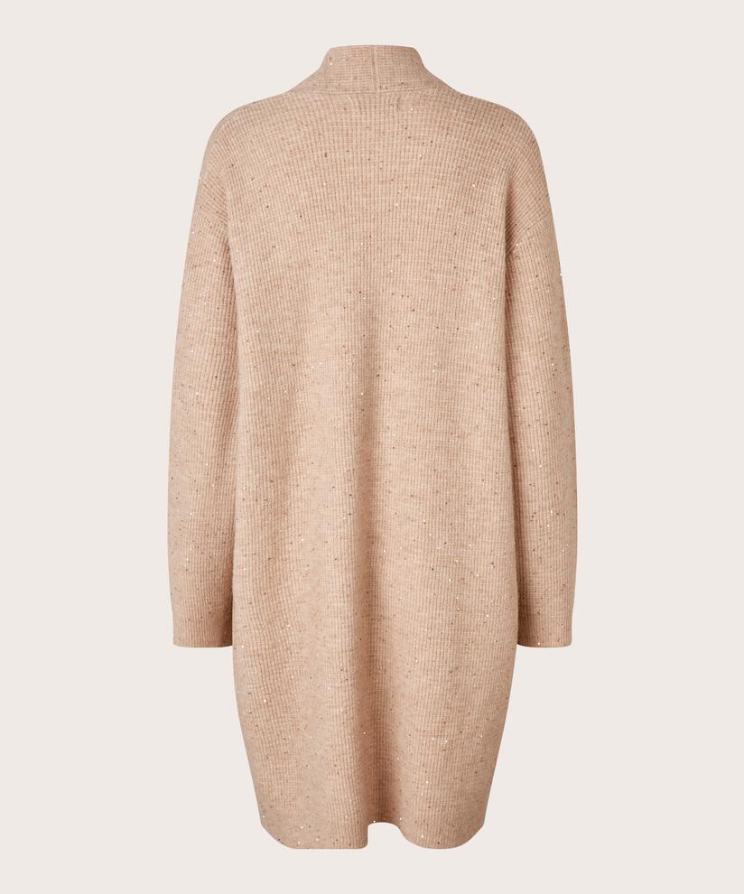 cardigan en laine mélangée avec paillettes, Bisquit