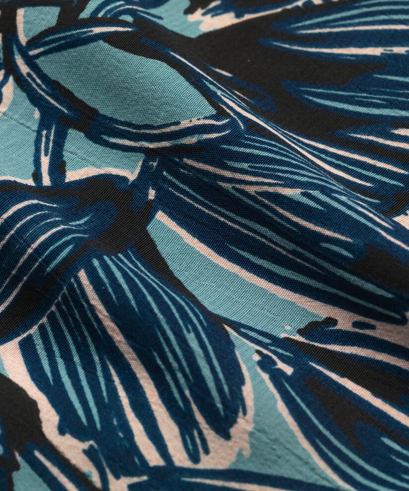 blouse en viscose avec bouton au cou, Teal