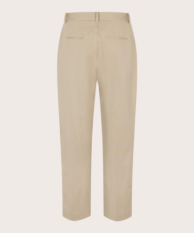 Pantalon En Coton Épais Avec Poches Fendues, Plaza Taupe