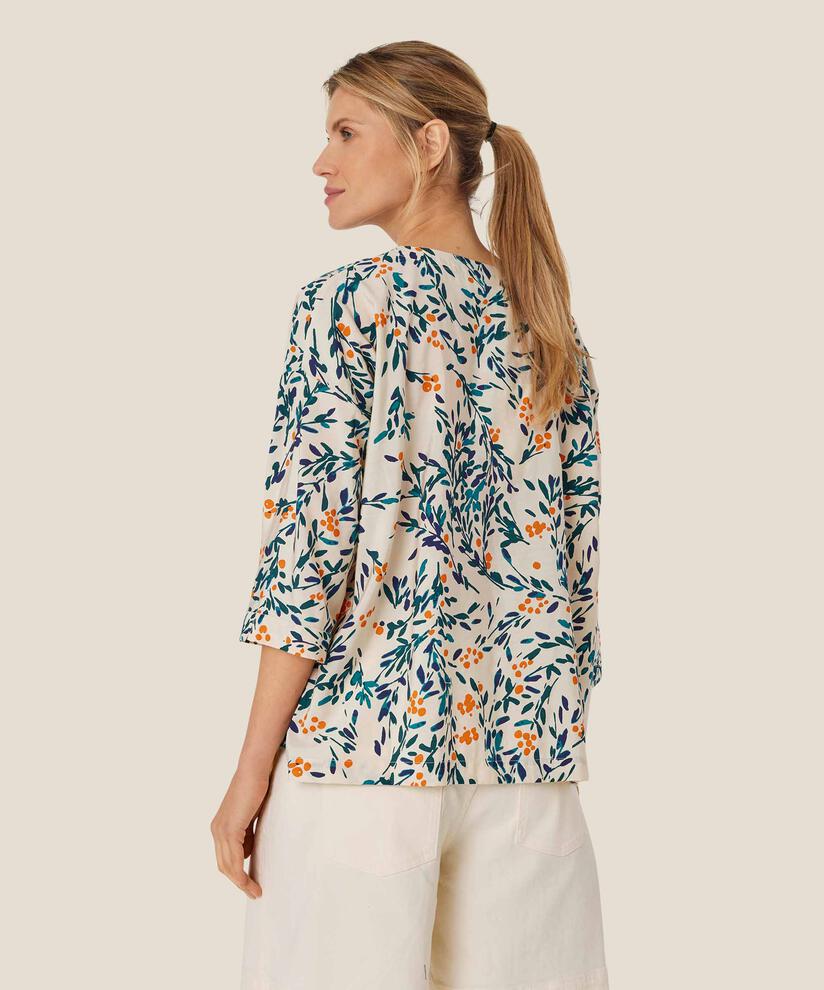 Blouse En Viscose À Manches 3/4, Russ Orange