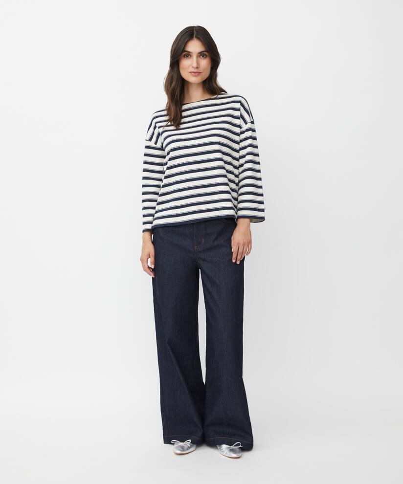jeans avec stretch et largeur dans les jambes, Dark Denim