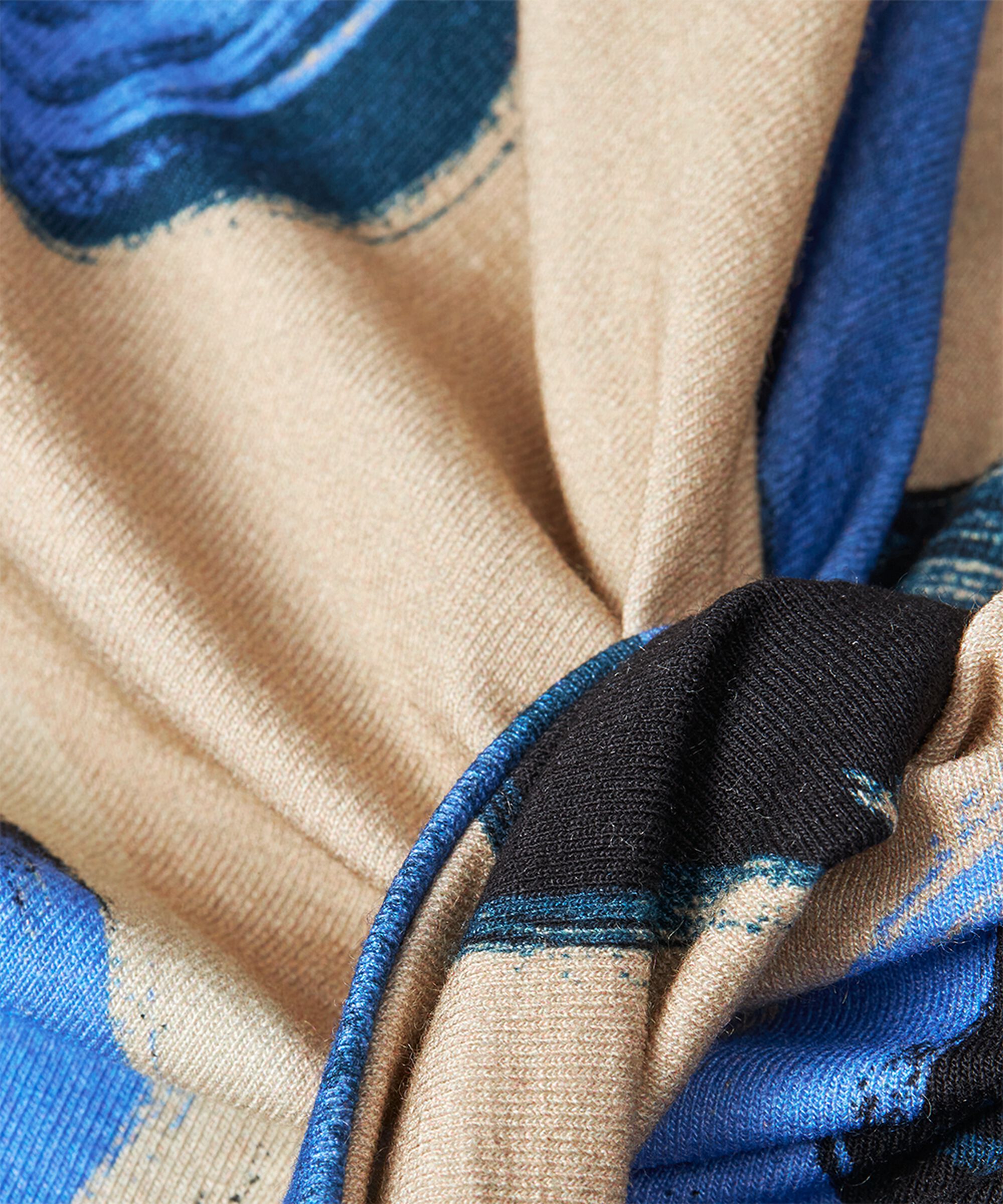 robe en jersey imprimé à effet portefeuille, Ultramarine