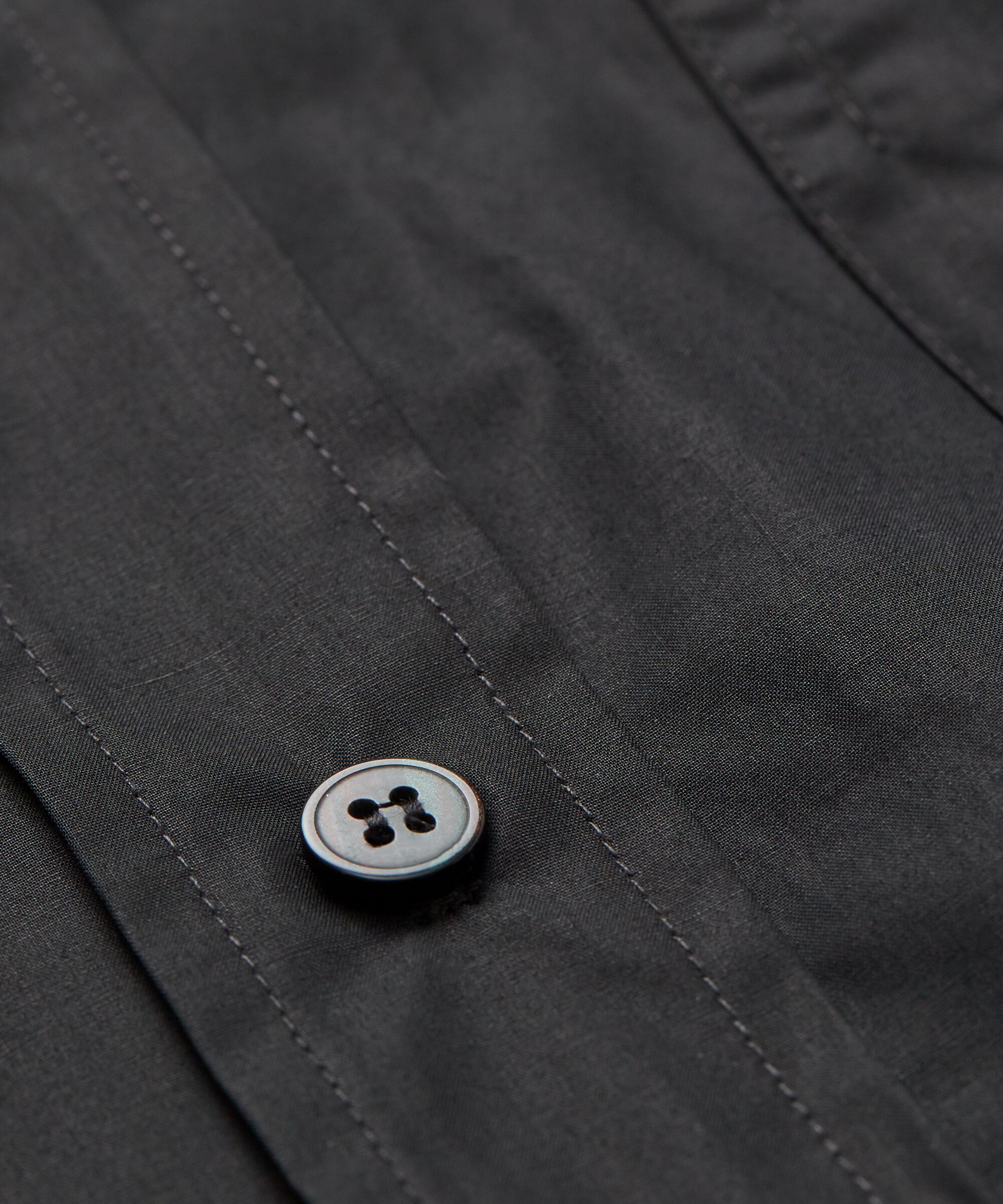 chemise boutonnée en coton, Black