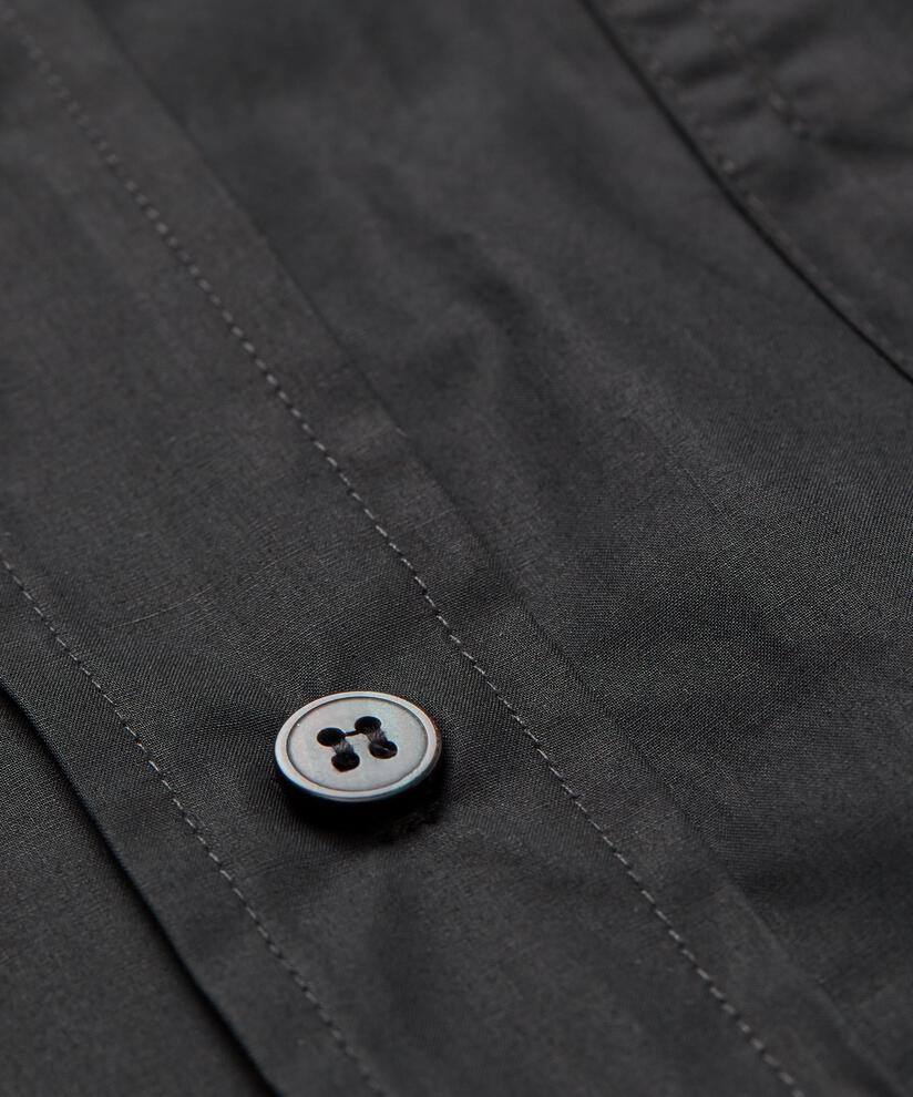 chemise boutonnée en coton, Black