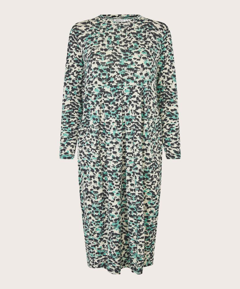 robe tulipe en jersey imprimé, Winter Green