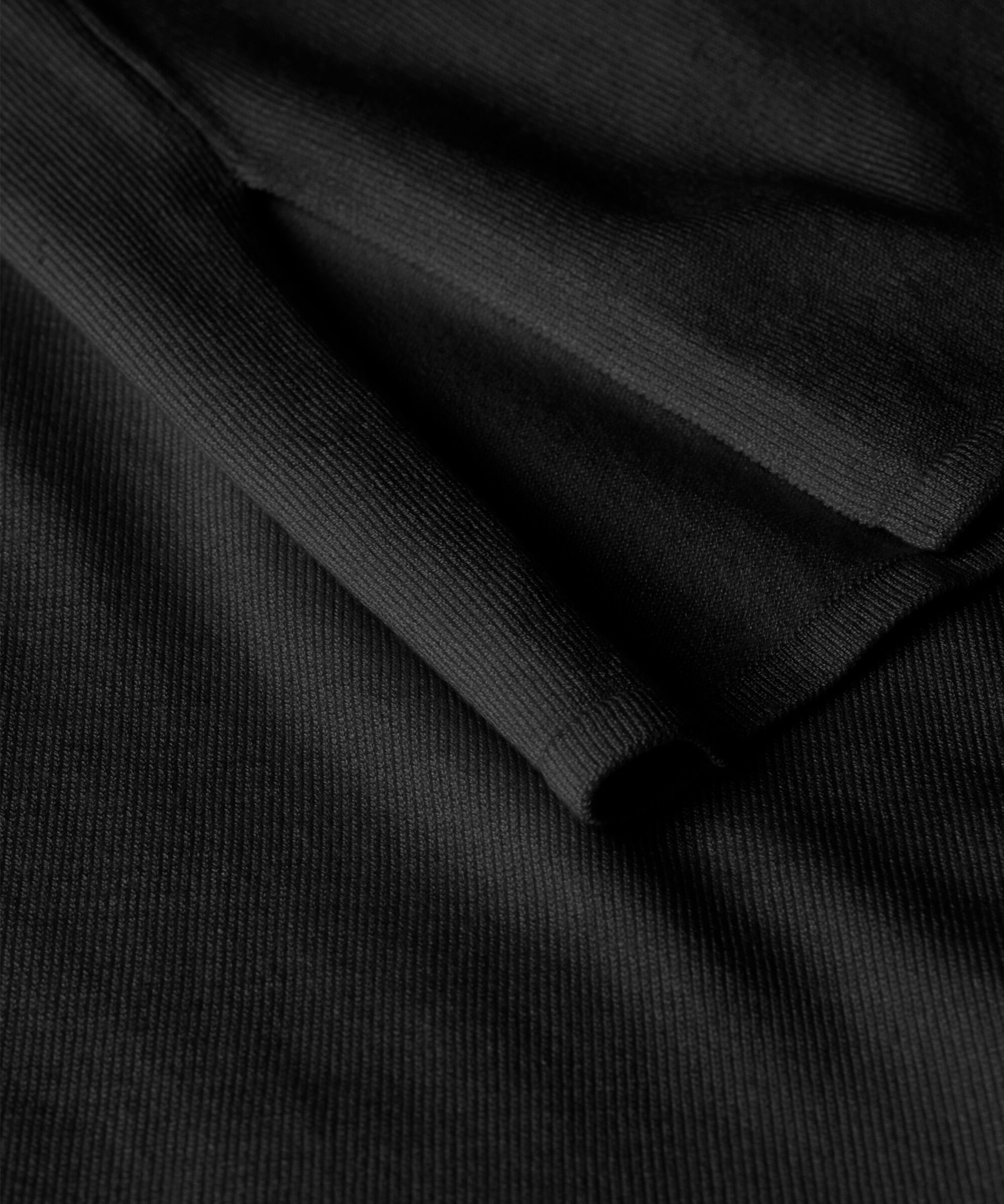 top en maille à manches courtes, Black