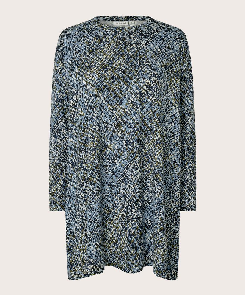 Tunique En Jersey Imprimé À Manches Longues, Proven Blue