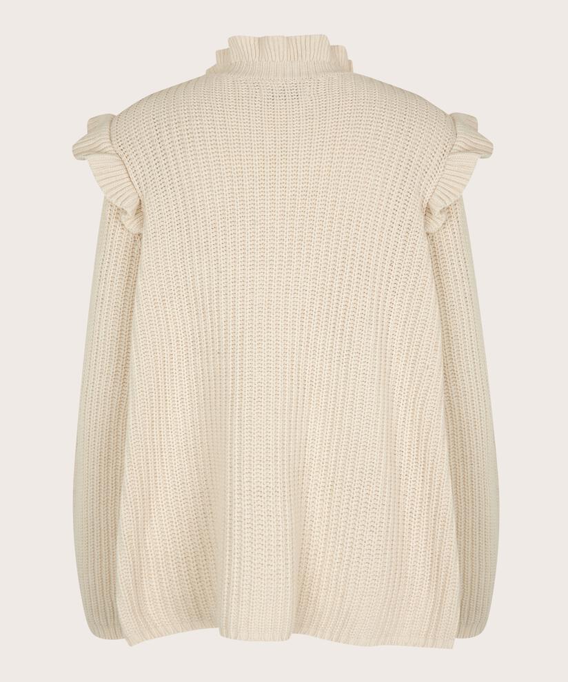 pull en maille de coton à volants, Whitecap