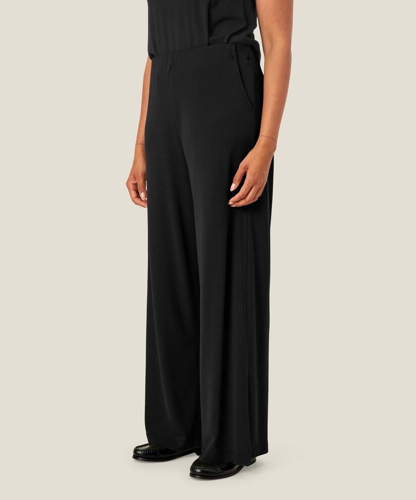 pantalon en jersey avec taille élastique, Black