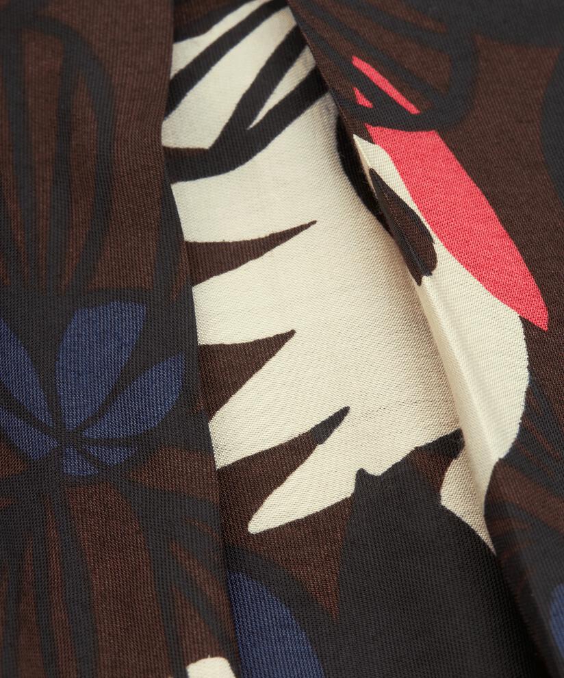 robe en viscose avec boutons et col, Coffee Bean