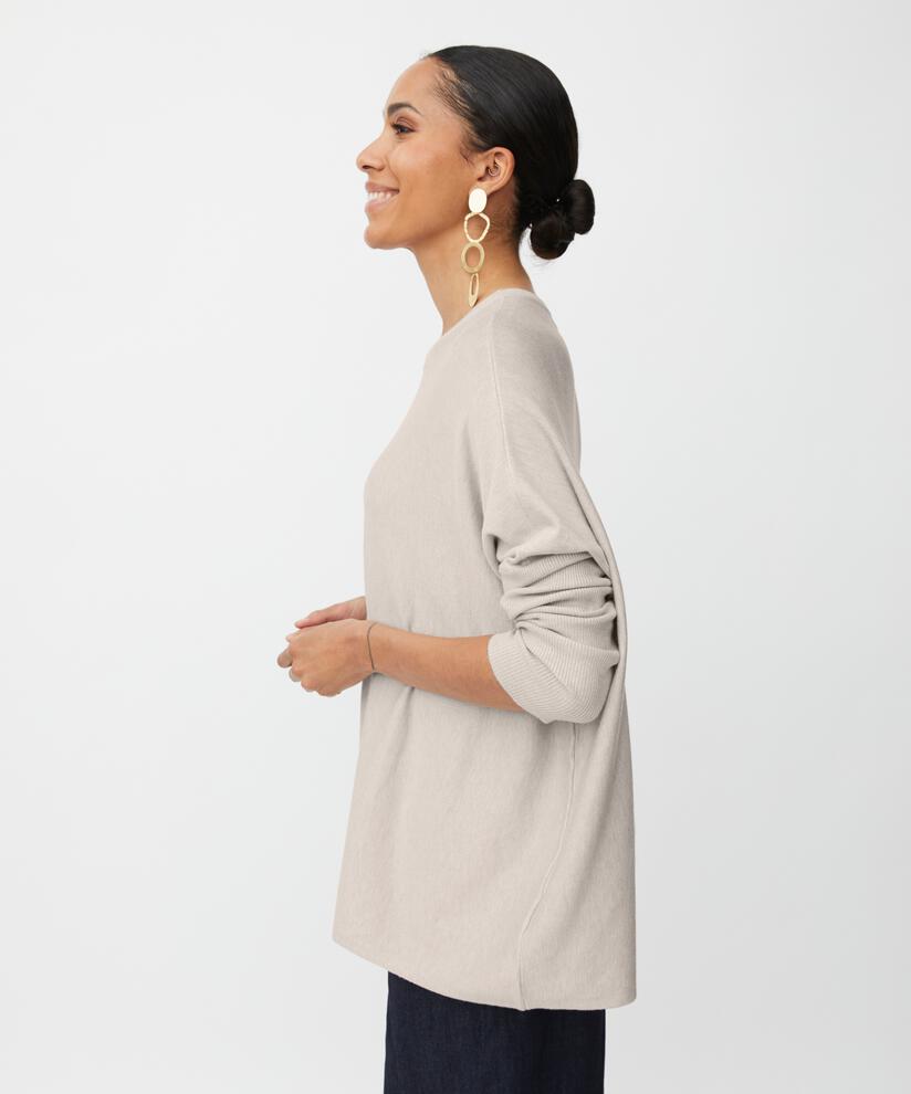 Pull Oversize À Manches Étroites, L beige mel