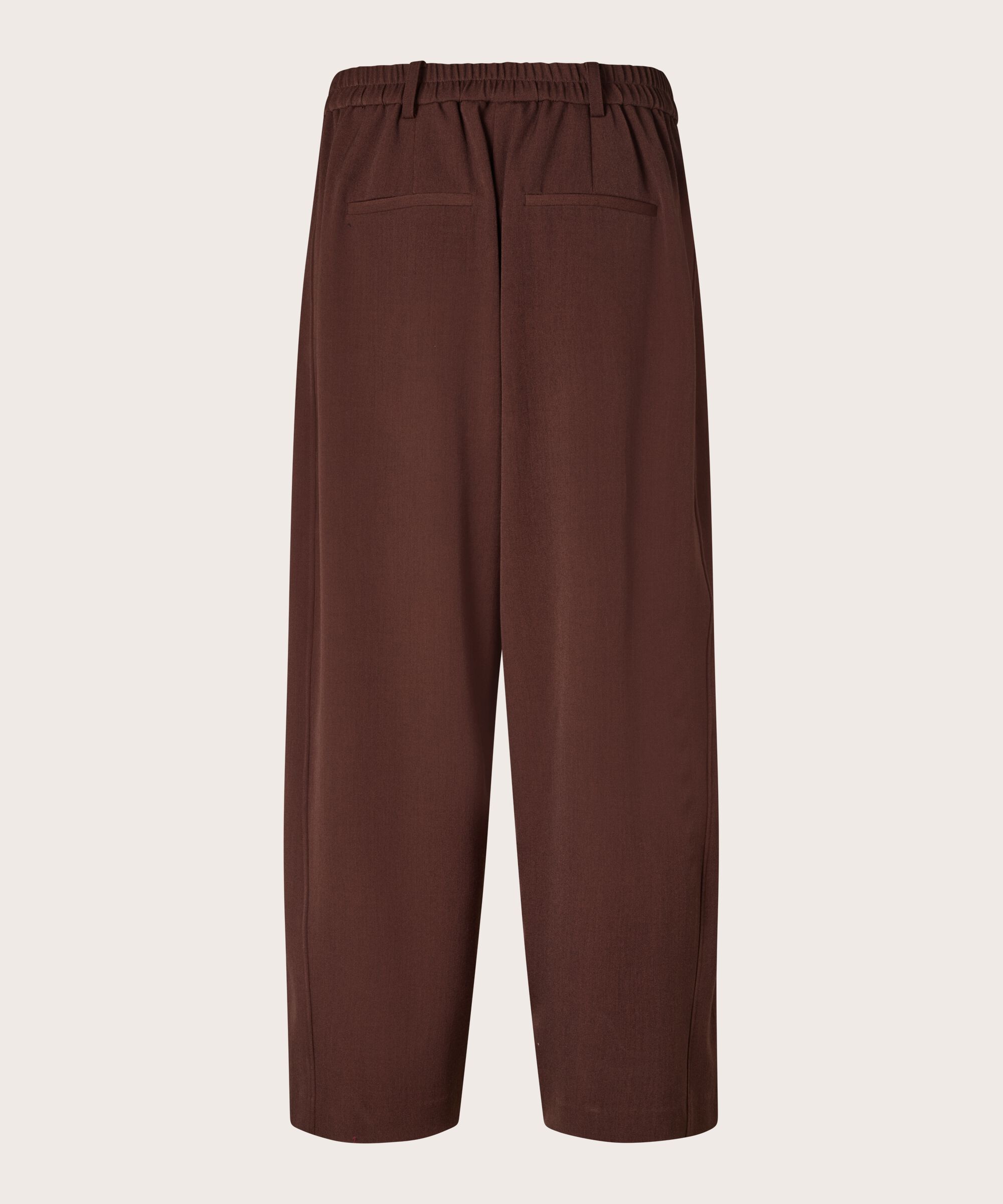 Pantalon Tissé Avec Stretch Et Bouton Sur La Jambe, Sh. Chocolate