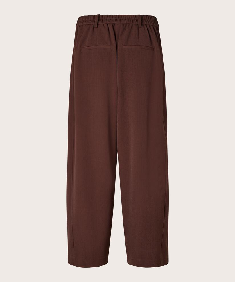 Pantalon Tissé Avec Stretch Et Bouton Sur La Jambe, Sh. Chocolate