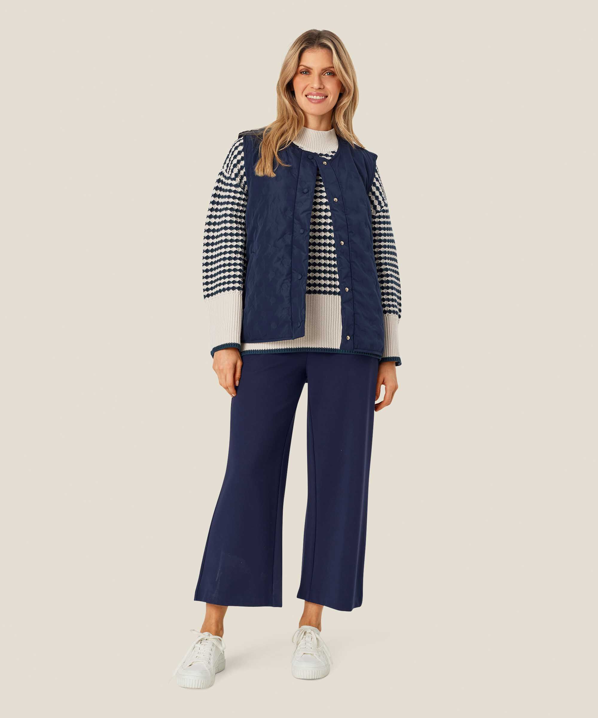 gilet matelassé avec fermeture à bouton-pression, Mood Indigo
