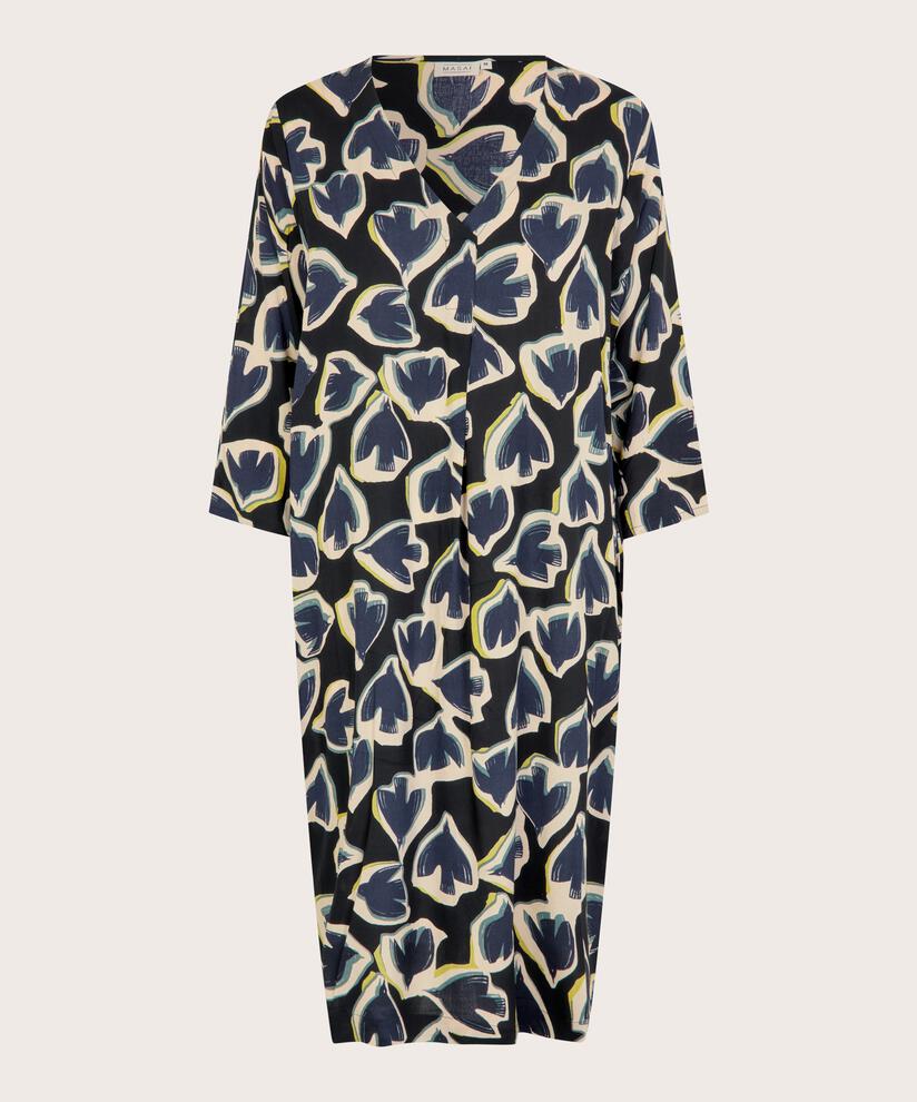 Robe Avec Encolure En V Et Poches Fendues, Maritime Blue