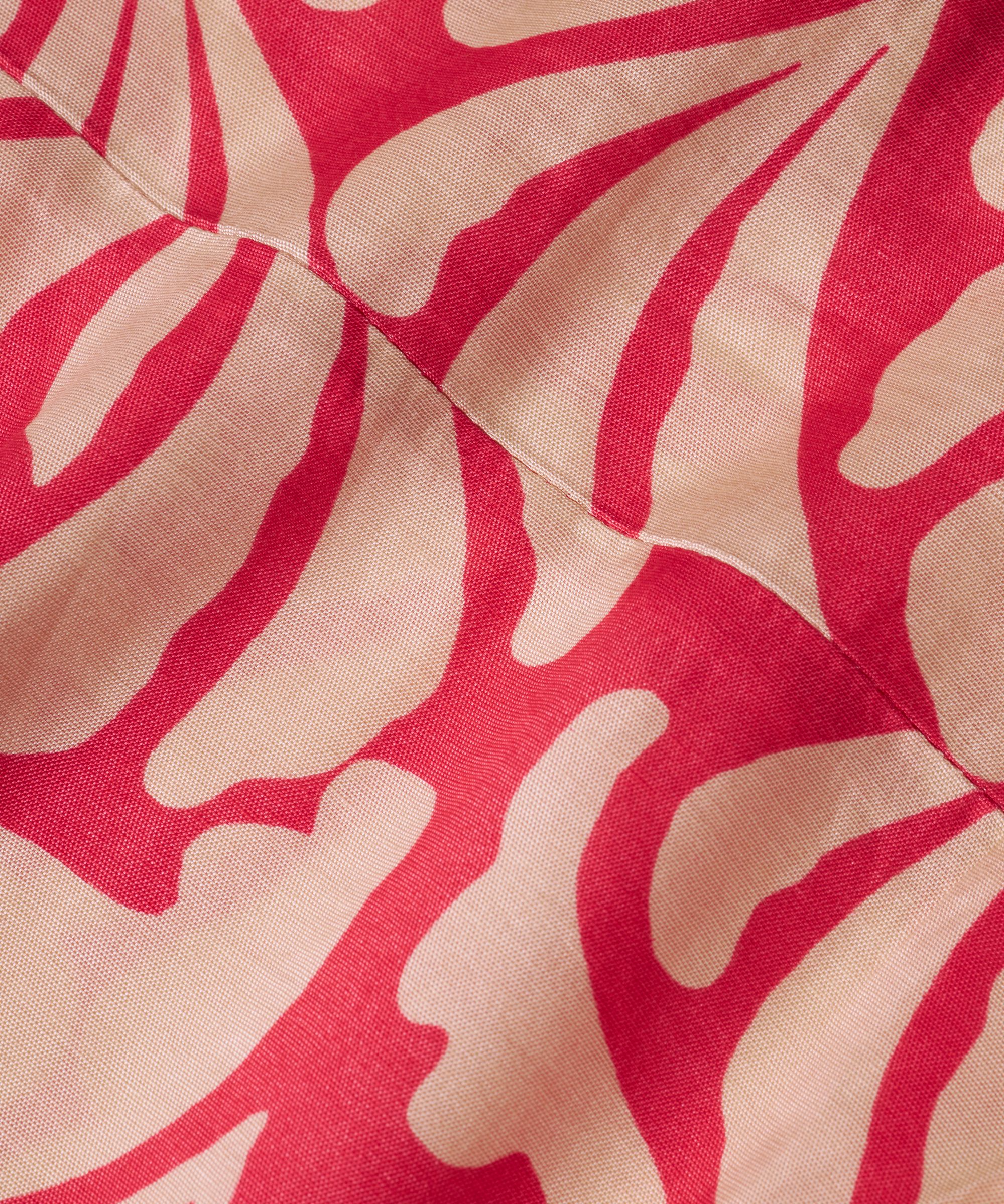 robe en viscose col V avec patte de boutonnage, Hibiscus