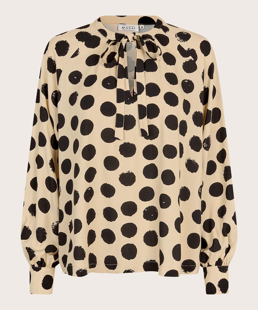 blouse en viscose avec liens au cou, Fog