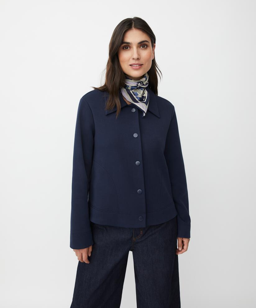 veste courte en jersey épais, Navy Blazer