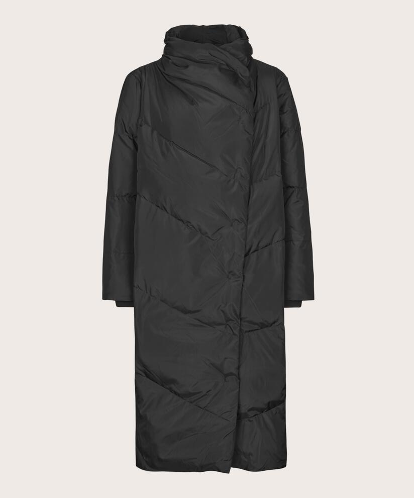manteau en duvet avec col montant, Black