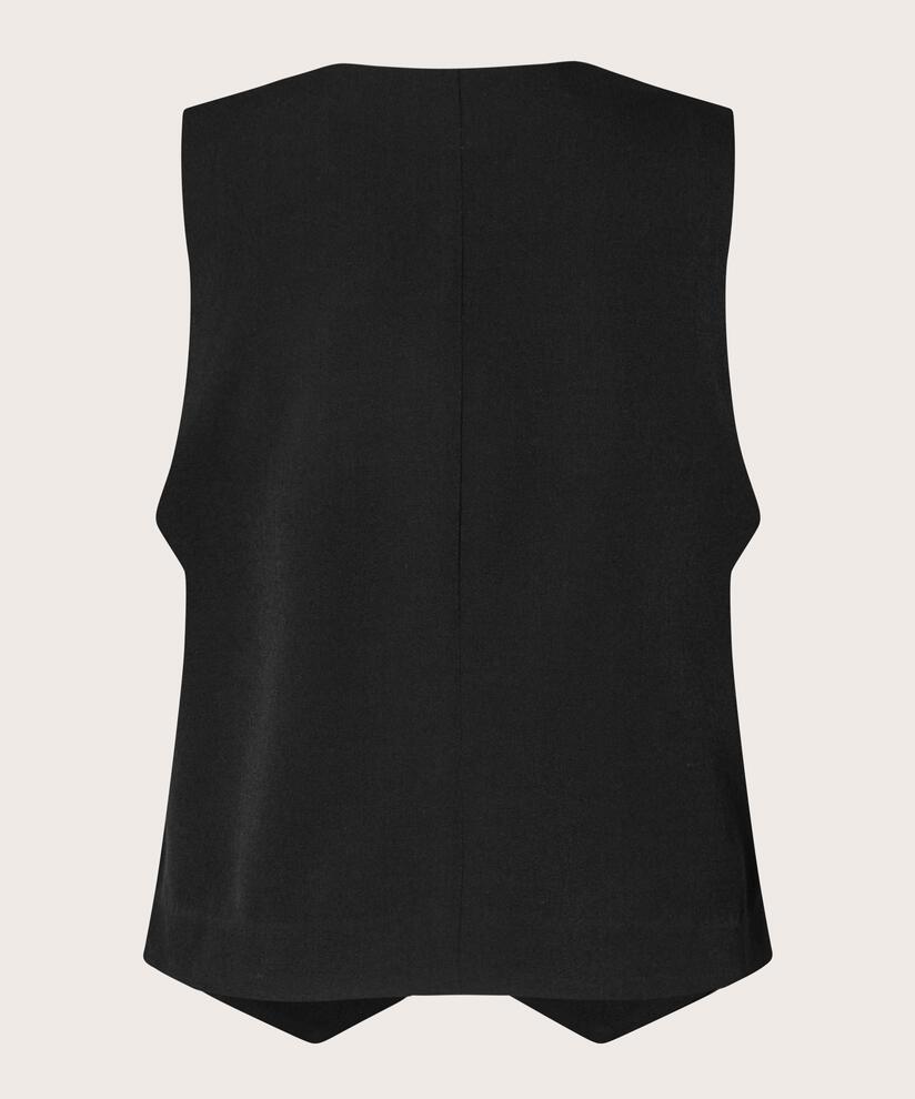 gilet avec poches passepoilées, Black