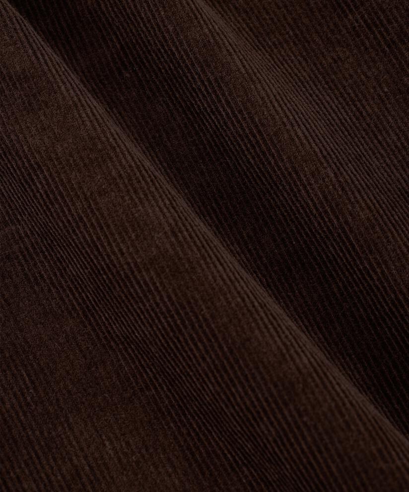 Robe chemise en velours avec poches fendues, Coffee Bean